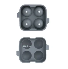 Silikonski model za ledene krogle za koktajle, viski in druge pijače Grey