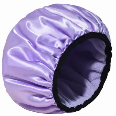 3-v-1 hitro sušeča brisača za lase in kapa za tuširanje Purple