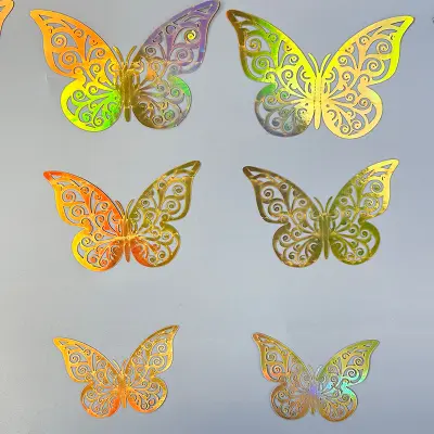 3D stenske nalepke metuljev - komplet 12 kosov   C