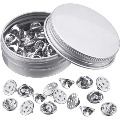 DIY broške in bucike za kravate (50 kosov) Silver