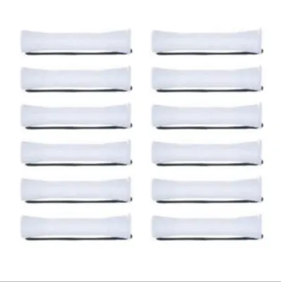 Navijalke za lase za volumen, čarobne navijalke za lase s sponkami za dolge lase, navijalke za lase brez vročine White  12-delni