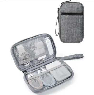 Torba za organizacijo kablov za potovanja, etui za elektronske dodatke Grey