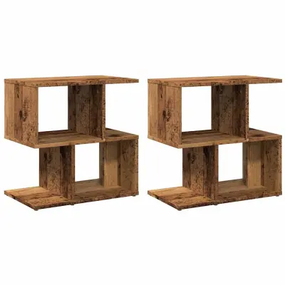 Dvo delni komplet Nočne omarice - Nočne mize starinski les 50x30x51,5 cm inženirski les