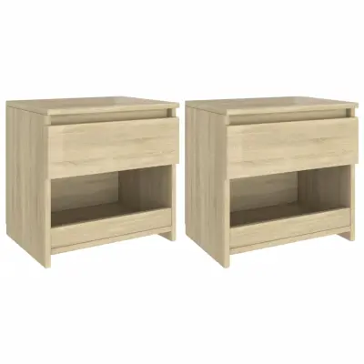 Dvo delni komplet Nočne omarice - Nočne mize sonoma hrast 40x30x39 cm iverna plošča