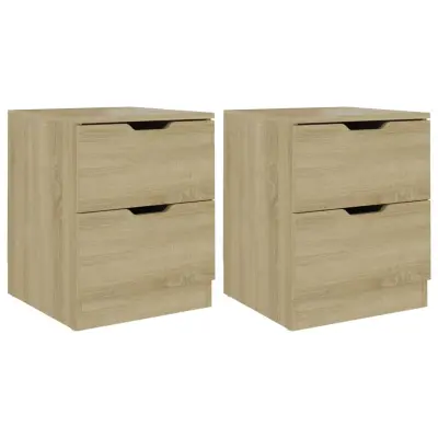 Dvo delni komplet Nočne omarice - Nočne mize sonoma hrast 40x40x50 cm inženirski les