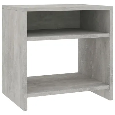 Nočna omarica - Nočna miza betonsko siva 40x30x40 cm iverna plošča