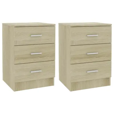 Dvo delni komplet Nočne omarice - Nočne mize sonoma hrast 38x35x56 cm iverna plošča
