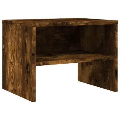 Nočna omarica - Nočna miza dimljeni hrast 40x30x30 cm inženirski les