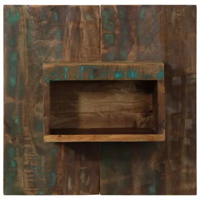 Nočna omarica - Nočna miza večbarvna 50x27x50 cm trden predelan les