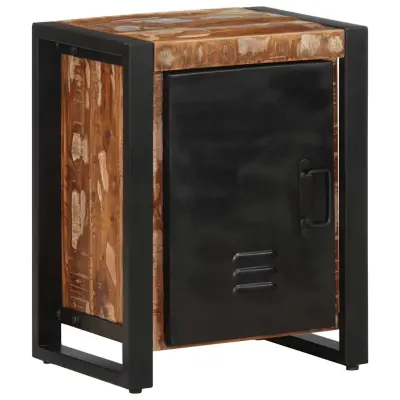 Nočna omarica - Nočna miza večbarvna 40x30x51 cm trden predelan les