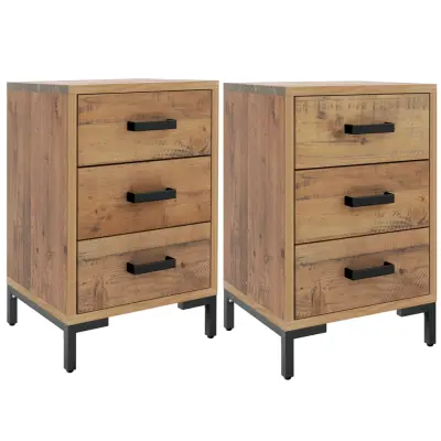 Dvo delni komplet Nočne omarice - Nočne mize 40x30x55 cm trdna borovina