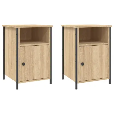Dvo delni komplet Nočne omarice - Nočne mize sonoma hrast 40x42x60 cm inženirski les