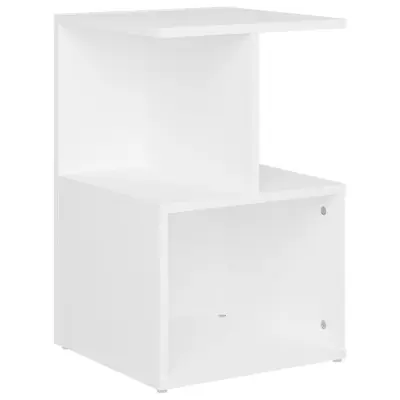 Nočna omarica - Nočna miza bela 35x35x55 cm iverna plošča