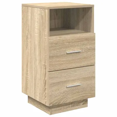 Nočna omarica - Nočna miza z 2 predaloma sonoma hrast 36x36x68 cm