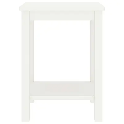 Nočna omarica - Nočna miza bela 35x30x47 cm trdna borovina