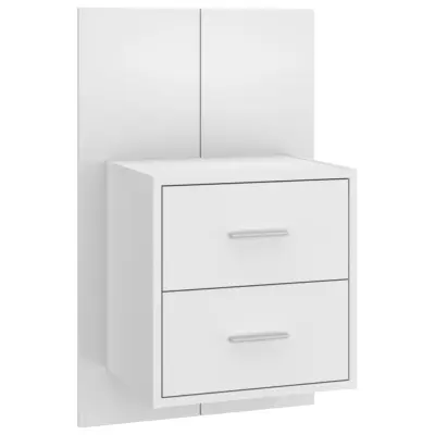 Stenska Nočna omarica - Nočna miza visok sijaj bela