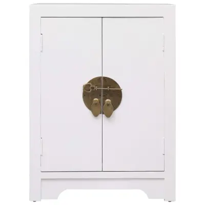 Nočna omarica - Nočna miza bela 38x28x52 cm les pavlovnije