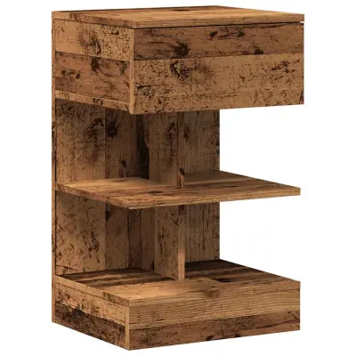 Nočna omarica - Nočna miza Old Wood 40x35x65 cm Inženirski les