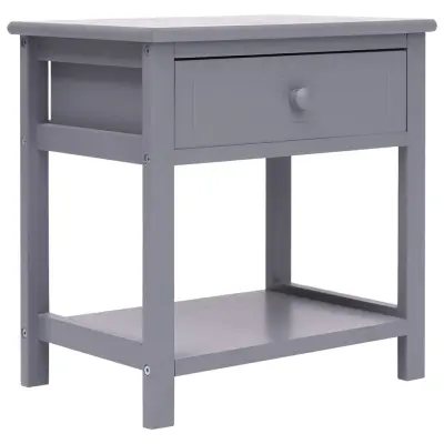 Dvo delni komplet Nočne omarice - Nočne mize sive 40x29x42 cm les pavlovnije