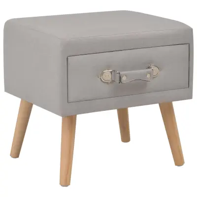 Dvo delni komplet Nočne omarice - Nočne mize blago 40x35x40 cm sive