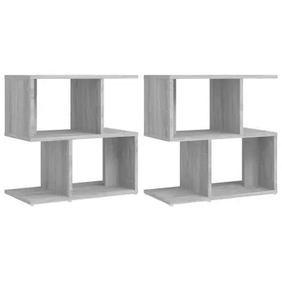 Nočna omarica - Nočna miza 2 kosa siva sonoma 50x30x51,5 cm konstruiran les