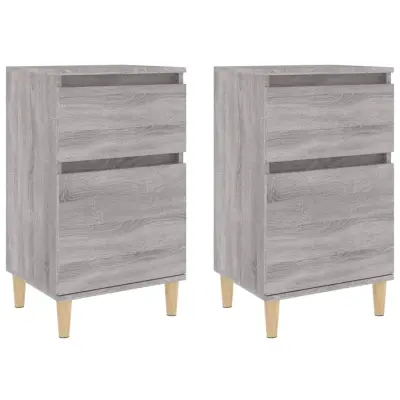 Dvo delni komplet Nočne omarice - Nočne mize siva sonoma 40x35x70 cm