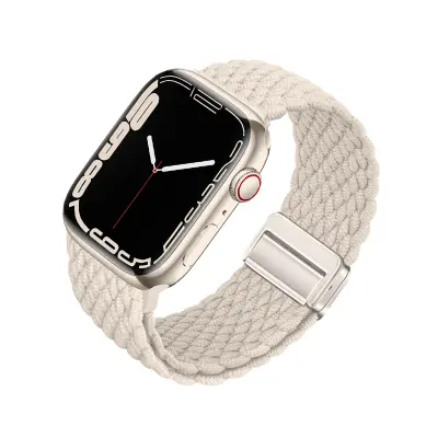 Starlight najlonski pašček za uro Apple Watch Beige L