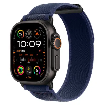 Najlonski pasovi za uro, združljivi z Apple Watch - Zračni športni zančni paščki za iWatch serije 8/7/6/5/4/3/2/1/SE/Ultra Blue S