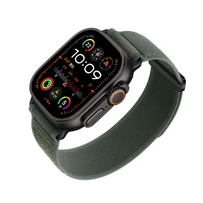 Najlonski pasovi za uro, združljivi z Apple Watch - Zračni športni zančni paščki za iWatch serije 8/7/6/5/4/3/2/1/SE/Ultra Green S