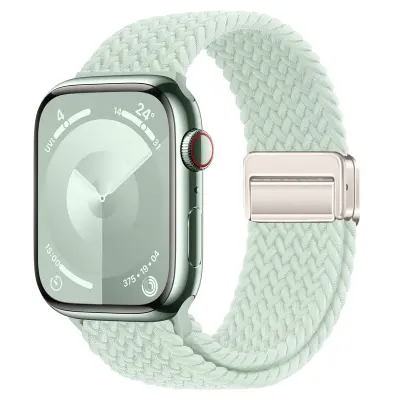 Zvezdni najlonski pleteni pašček za uro Apple Watch Green S