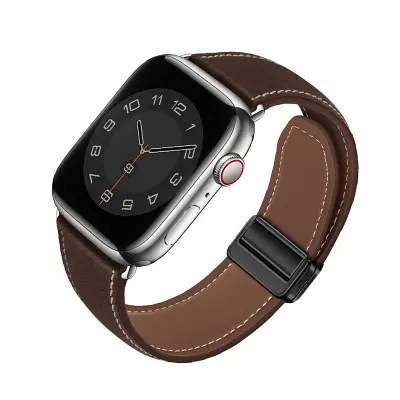 Usnjen pašček za uro Apple Watch Brown