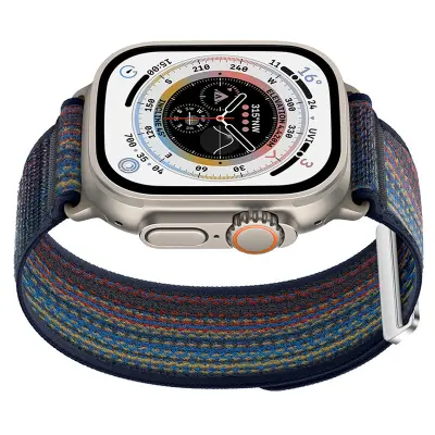 Pleteni športni pašček iz najlona za Apple Watch Blue+Orange S