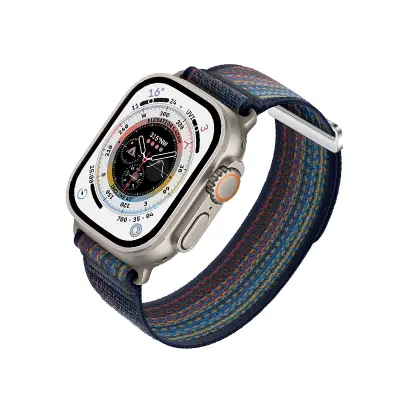Pleteni športni pašček iz najlona za Apple Watch Blue+Orange L