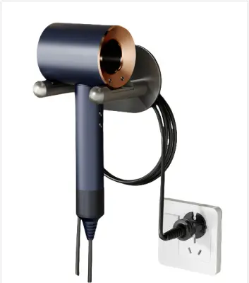 Stenski nosilec za sušilnik za lase, aluminijast organizator za sušilnik za lase