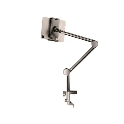 Tri-stopenjsko mehansko stojalo za telefon iz karbonskega jekla, črne barve   Model 2