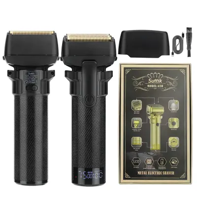 Moški brivnik z mrežico in polnilno postajo 430 s 3 rezili Black