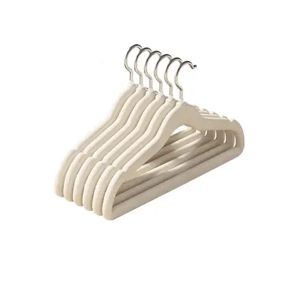 Komplet 10 žametnih obešalnikov za oblačila proti zdrsu