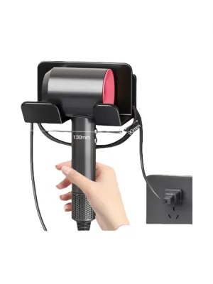Držalo za sušilnik las Dyson, aluminijast stenski nosilec Black
