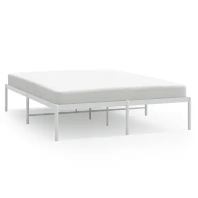 Kovinski Posteljni okvir - Dvoposteljna postelja - Zakonska postelja bel 140x190 cm