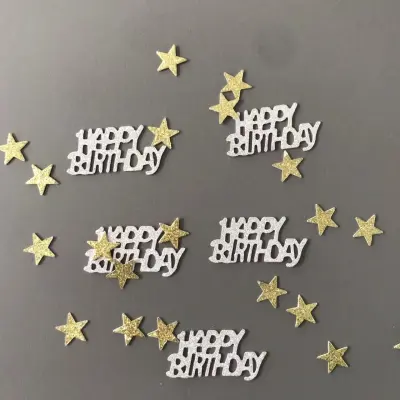 Konfeti, 30 kosov črk in 100 kosov zvezdic Silver