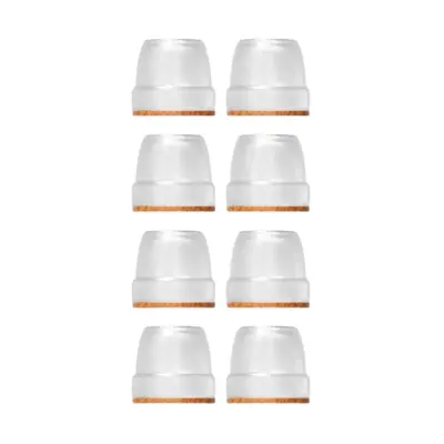 Prozorni ščitniki za noge stolov - 8 kosov LightBrown M kvadrat