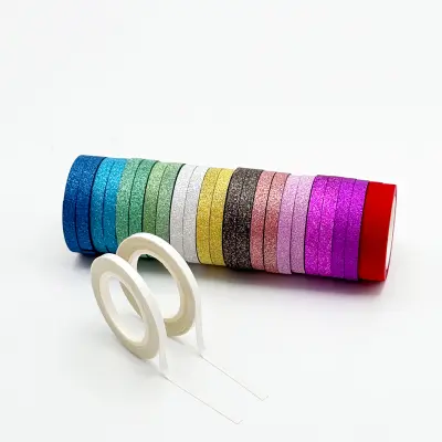 Komplet 26 bleščečih washi trakov