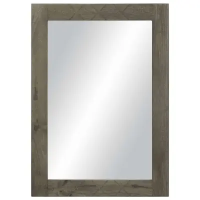Kopalniško Ogledalo - Zrcalo - Kozmetično ogledalo Grey 50x3x70 cm Masivni les Mango
