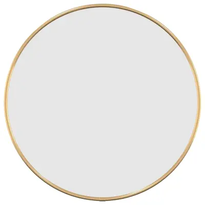 Stensko Ogledalo - Zrcalo - Kozmetično ogledalo zlate Ø 20 cm okroglo