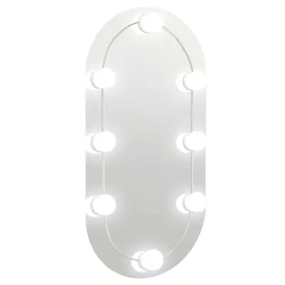 Ogledalo - Zrcalo - Kozmetično ogledalo z LED lučkami 60x30 cm stekleno ovalno