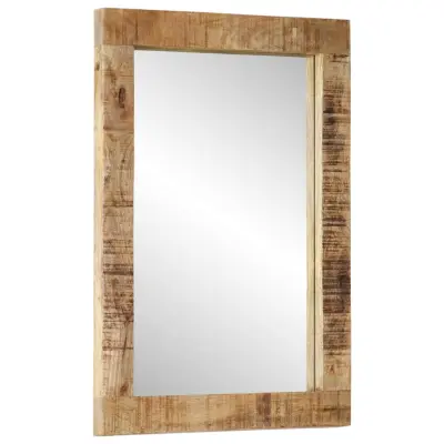 Ogledalo - Zrcalo - Kozmetično ogledalo 70x50 cm trden mangov les in steklo