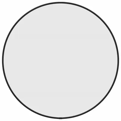 Stensko Ogledalo - Zrcalo - Kozmetično ogledalo črno Ø 50 cm okroglo