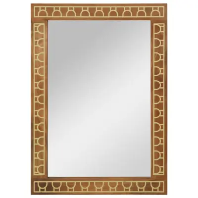 Kopalniško Ogledalo - Zrcalo - Kozmetično ogledalo 50x70x2,5 cm trden mangov les in steklo