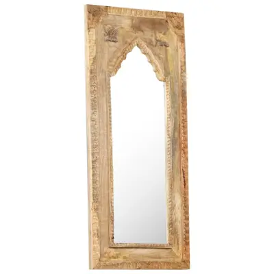 Ogledalo - Zrcalo - Kozmetično ogledalo 50x3x110 cm trden mangov les