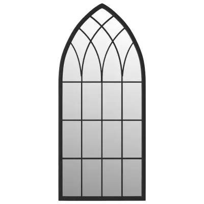 Ogledalo - Zrcalo - Kozmetično ogledalo črno 100x45 cm železno za notranjo uporabo